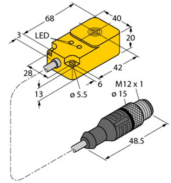 Turck Bi15U-Q20-Vp6X2-0.2-Rs4.4T Inductive sensor