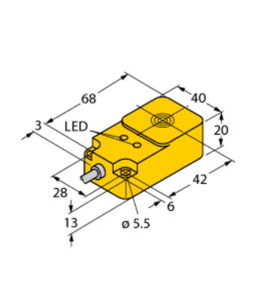 Turck Bi15U-Q20-Ap6X2 Inductive Sensor, With Increased Switching Distance, uprox