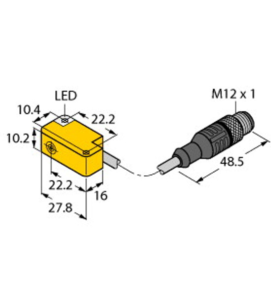 Turck Bi2-Q10S-Ap6X-0.2-Rs4T Inductive Sensor, Standard