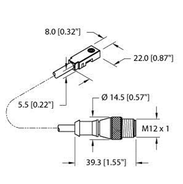 Turck Bi2-Q5.5K-Ap6X-0.2-Rs4T Inductive Sensor, Standard