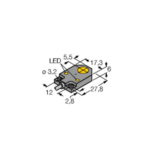 Turck Bi3-Q06-Ap6X2 Inductive Sensor, Standard