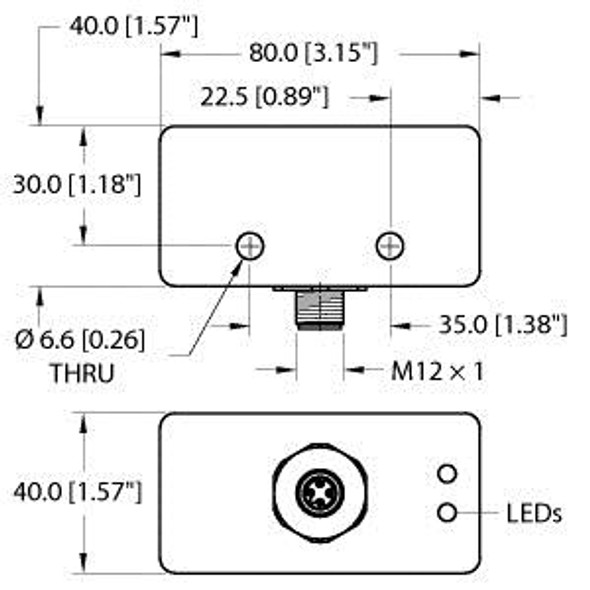 Turck Bi20-Ca4080-Vp4X2-H1141 Inductive Sensor, Standard