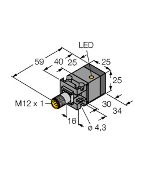 Turck Bi10U-Ca25-Ap6X2-H1141 Inductive Sensor, With Increased Switching Distance, uprox