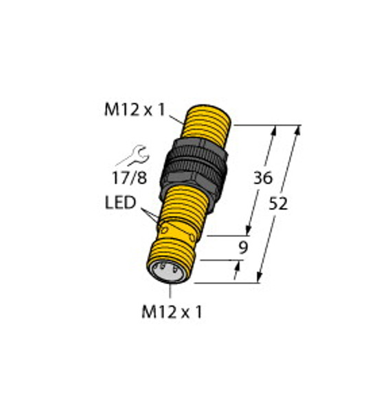 Turck Bi3U-S12-An6X-H1141 Inductive Sensor, uprox