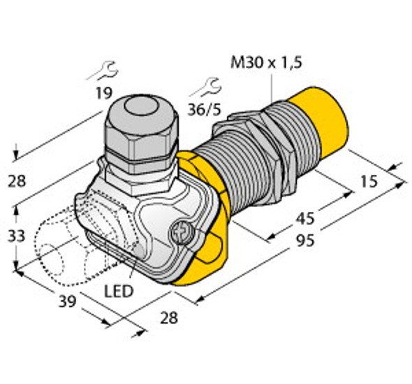 Turck Ni30U-Em30Wdtc-Ap6X Inductive Sensor, For the Food Industry, uprox+