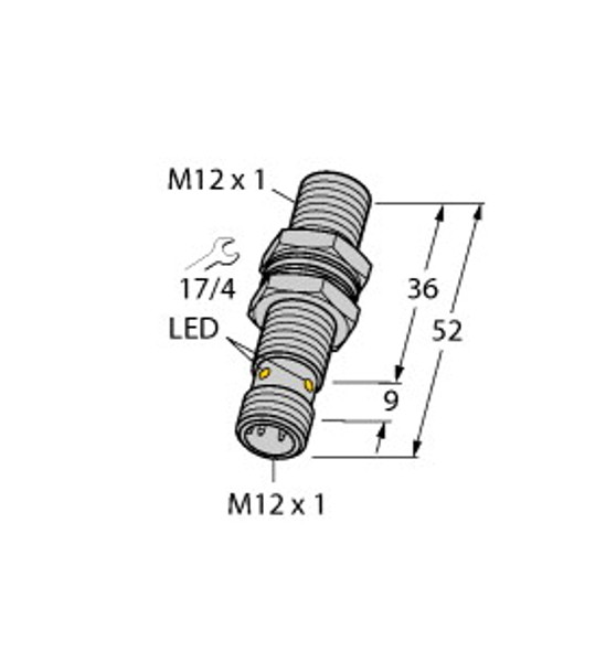 Turck Bi4U-Mt12-Ap6X-H1141 Inductive Sensor, uprox+