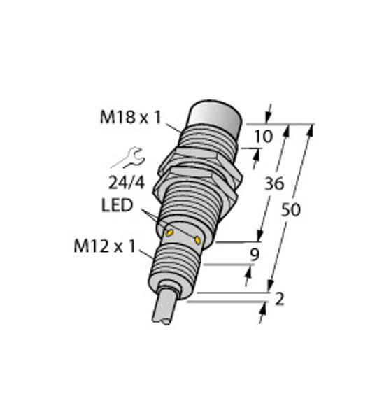 Turck Ni15U-Em18Wd-An6X Inductive Sensor, For the Food Industry, uprox+