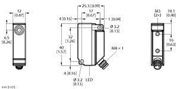 Turck Bi5U-Q12-Ap6X2-V1131 Inductive Sensor, uprox+