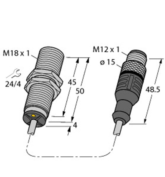 Turck Bi8U-M18-Ap6X-0.3-Rs4T Inductive Sensor, uprox+