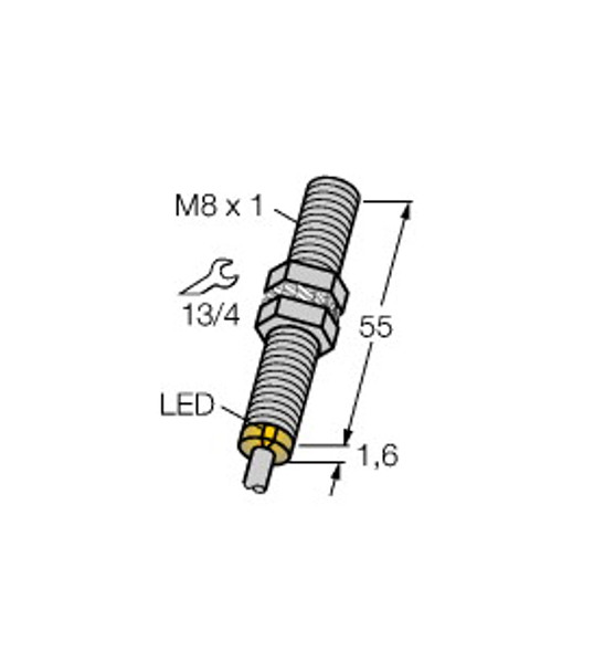 Turck Bi2-G08-Rp6X Inductive Sensor, Standard