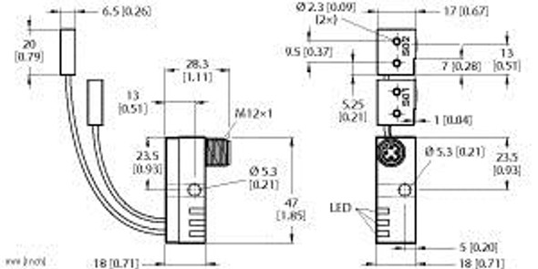 Turck Ni2-Q6.5-Ap6-0.13-Fs4.4X3/S304 Inductive Sensor, Monitoring Kit for Power Clamps, Standard