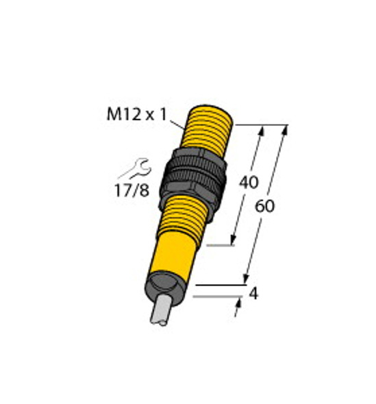 Turck Bi2-S12-Vp6/S52 5M Inductive Sensor, Standard