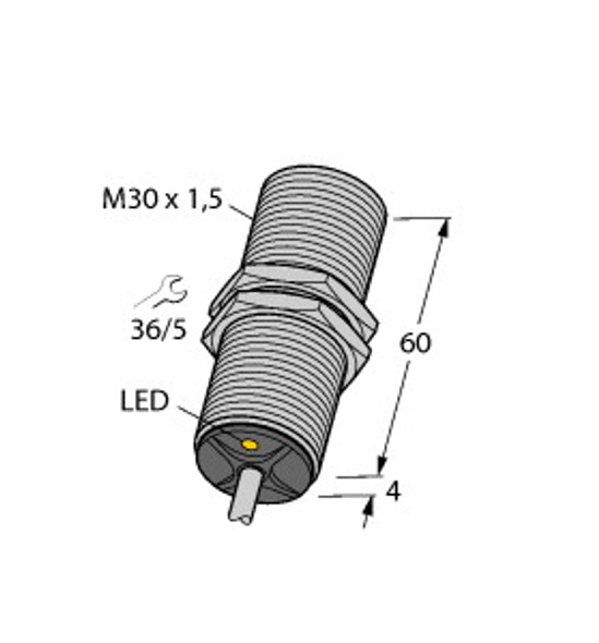 Turck Bi12-G30-Am6/37X/S97 Inductive Sensor, With Increased Temperature Range, Standard