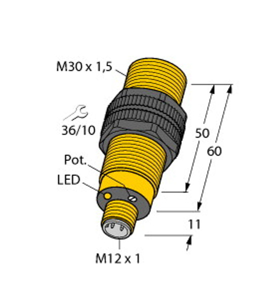 Turck Bcf10-S30-Vn4X-H1141 Capacitive Sensor