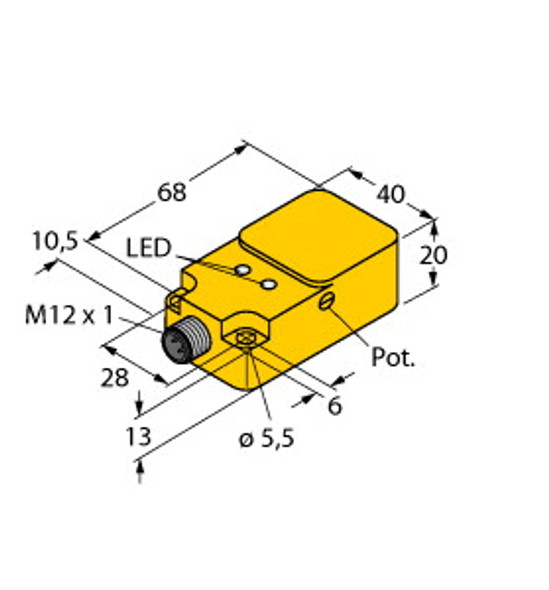 Turck Bc20-Q20-Vn4X2-H1141 Capacitive Sensor