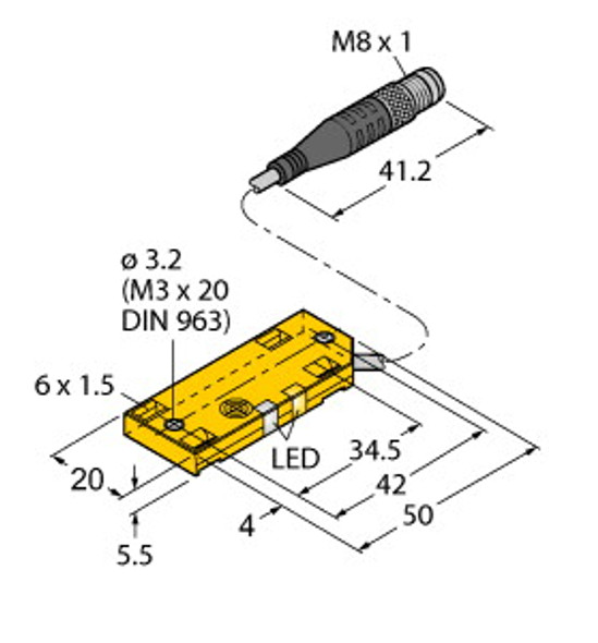 Turck Bc5-Qf5.5-An6X2-1.5-Psg3M/S250 Capacitive Sensor
