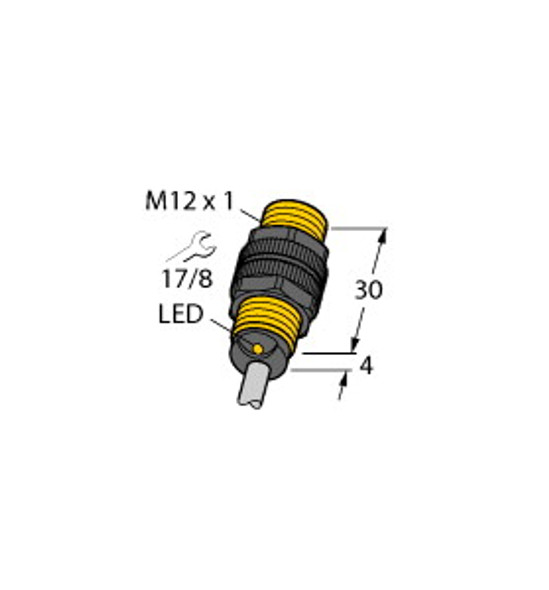 Turck Bi2-P12-Y1X Inductive Sensor, Standard, KEMA 02 ATEX 1090X