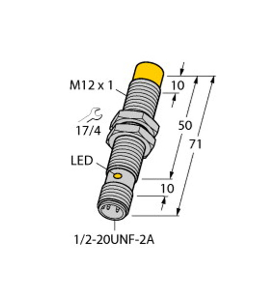 Turck Ni4-G12-Rdz32X-B3131 Inductive sensor