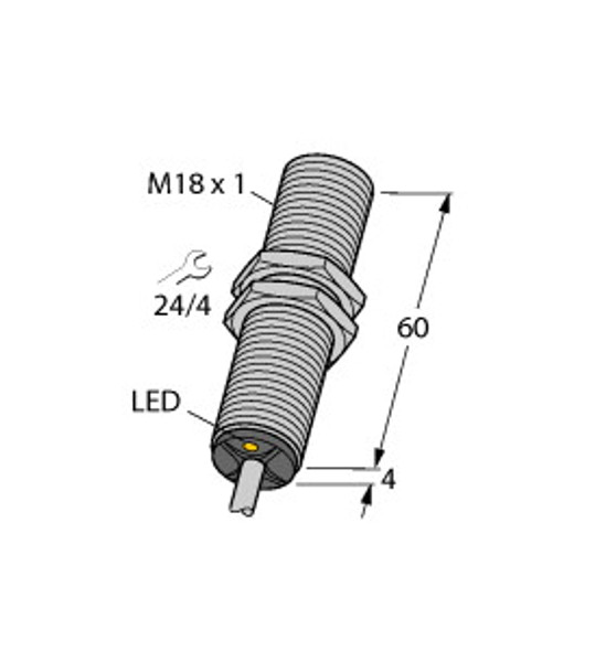 Turck Bi8-G18-Adz30X2 7M Inductive sensor