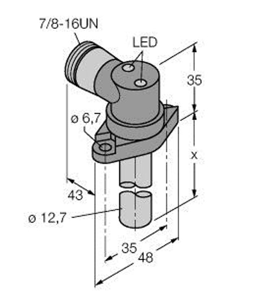 Turck Bi2-Crs287-Adz30X2-B1131/S34 Inductive Sensor, For High Pressures, Standard