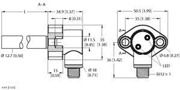 Turck Bi1.5-Crs730C-Ap6X2-H1141 Inductive Sensor, For High Pressures, Standard