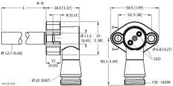 Turck Bi1.5-Crs959C-Adz30X2-B1131 Inductive Sensor, For High Pressures, Standard