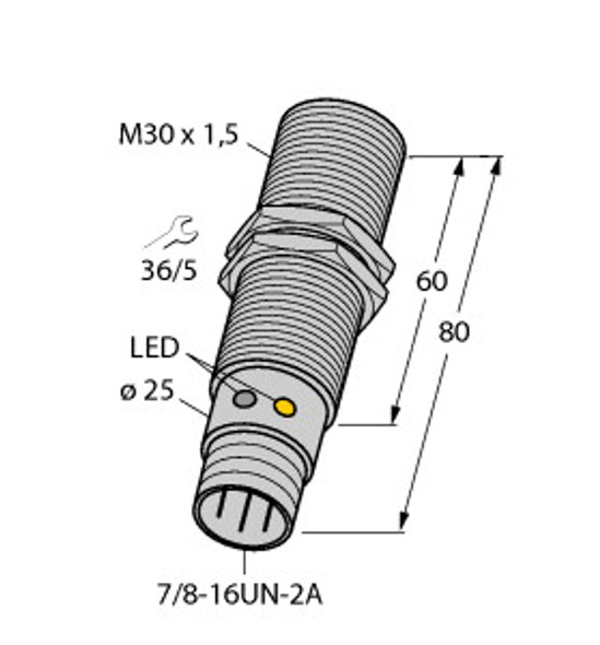 Turck Bi10U-G30-Rdz30X2-B1131 Inductive Sensor, uprox