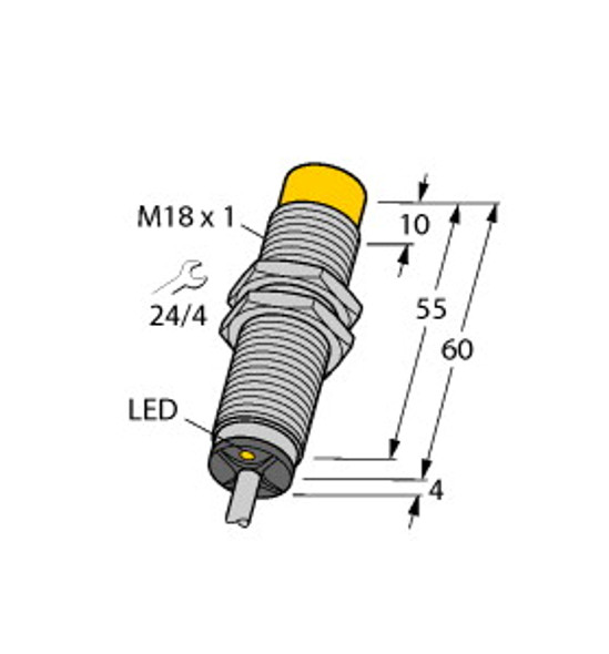 Turck Ni8-M18E-Ad4X Inductive Sensor, Standard