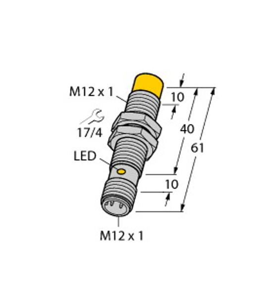 Turck Ni8-Mt12-Ad4X-H1141/S1589 Inductive Sensor, Standard