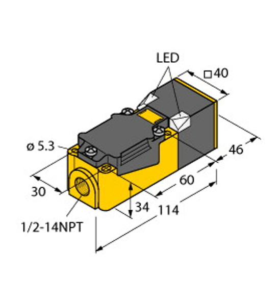 Turck Ni20-Cp40-Ad4X/S10 Inductive Sensor, Standard