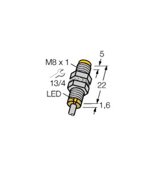 Turck Ni4-Eg08K-Ag41X Inductive Sensor, With Increased Switching Distance, Standard