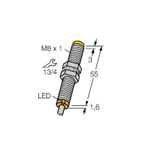 Turck Ni2-G08-Ap6X Inductive Sensor, Standard