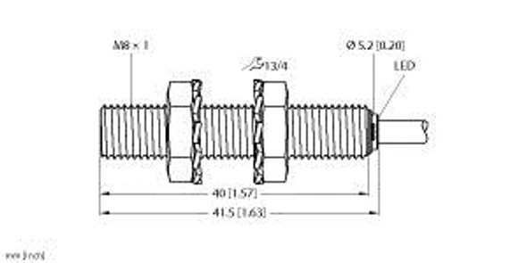 Turck Bi1.5-Eg08-Rn6X Inductive Sensor, Standard