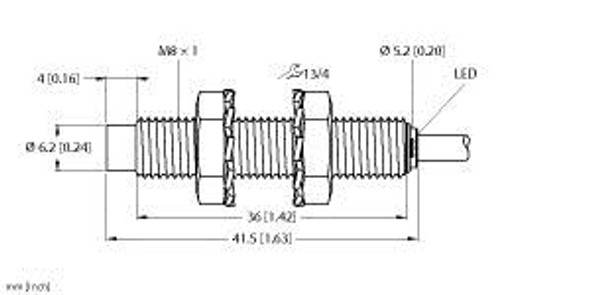 Turck Ni3-Eg08-An6X Inductive Sensor, Standard