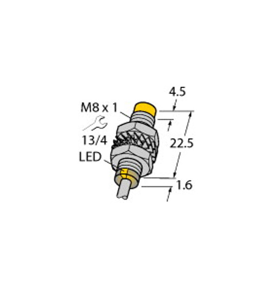 Turck Ni3-M08K-An6X Inductive Sensor, With Increased Switching Distance, Standard