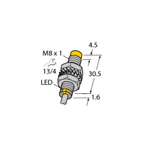 Turck Ni3-M08-An6X Inductive Sensor, Standard