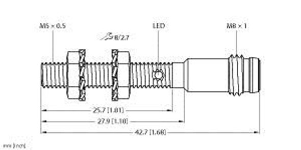 Turck Bi1-Eg05-Ap6X-V1331 Inductive Sensor, Standard