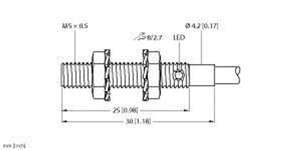 Turck Bi1-Eg05-Rn6X Inductive Sensor, Standard