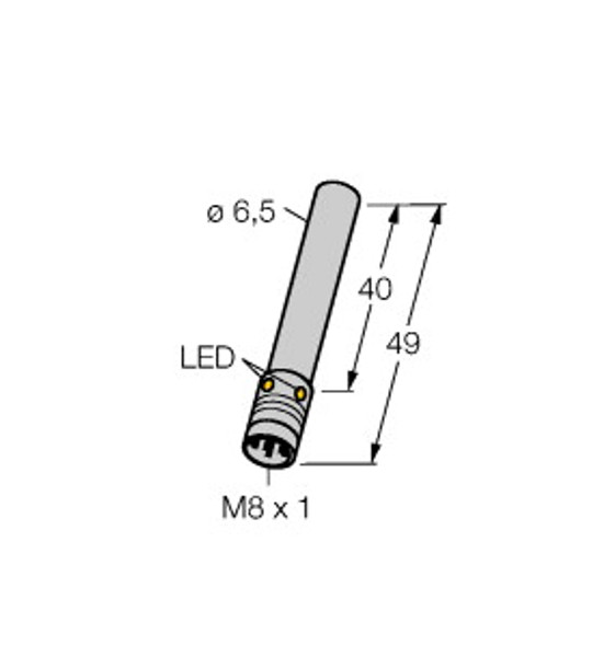Turck Bi2-Eh6.5-Rp6X-V1131 Inductive Sensor, With Increased Switching Distance, Standard