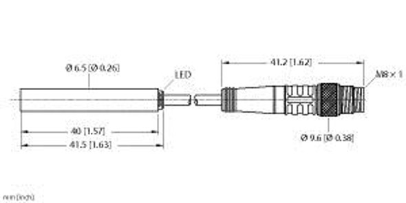 Turck Bi2-Eh6.5-Ap6X-0.2-Psg3M Inductive Sensor