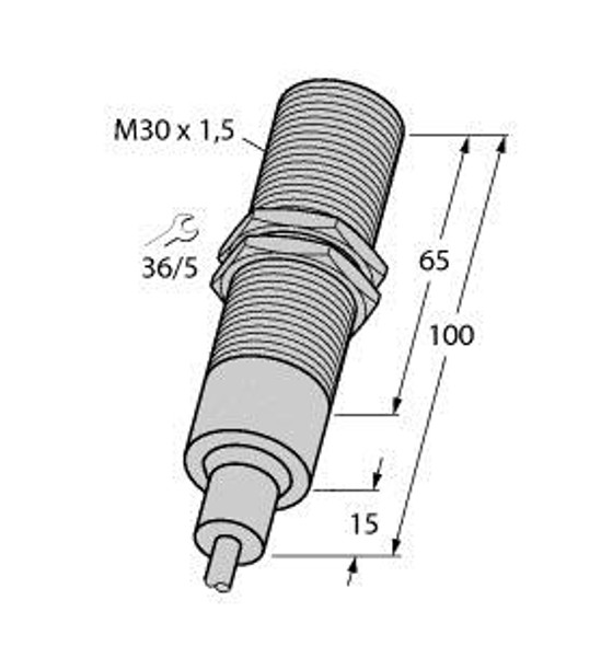 Turck Bi10-Em30-Ap6/S907 Inductive Sensor, With Increased Temperature Range, Standard