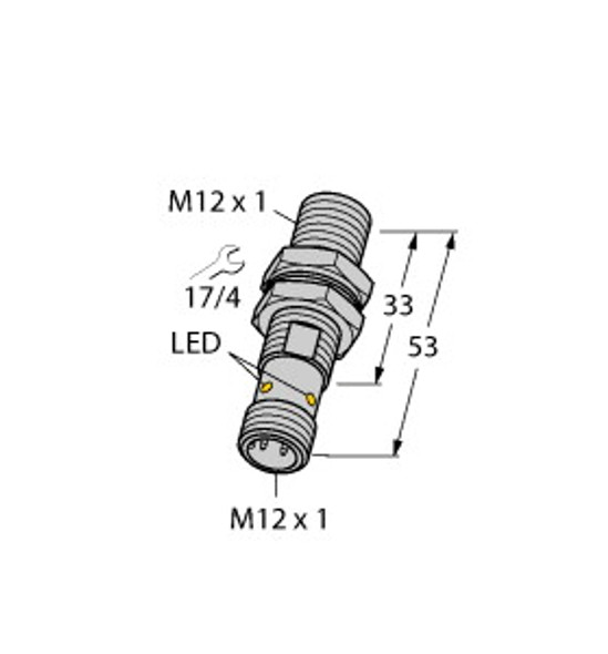 Turck Bi2-Eg12F-Ap6X-H1141 Inductive Sensor, Stainless Steel Front, Standard