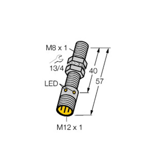 Turck Bim-Eg08-Ap6X-H1341 Magnetic Field Sensor, Magnetic-inductive Proximity Sensor