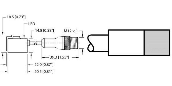 Turck Bim-Psm-Ap6X-2-Rs4T W/O Bkt Magnetic Field Sensor, For Pneumatic Cylinders