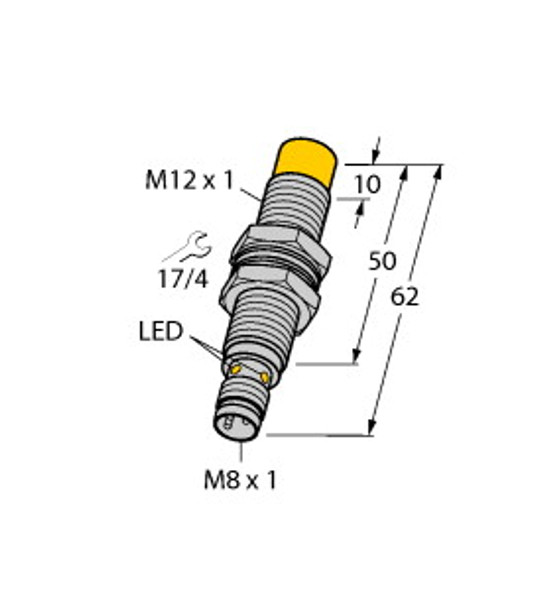 Turck Ni5-G12-Ap6X-V1131 Inductive Sensor, Standard