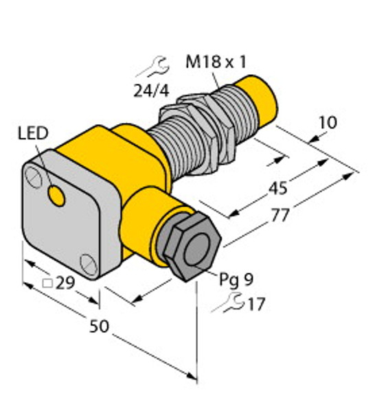 Turck Ni10-G18Sk-An6X Inductive Sensor, Standard