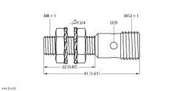 Turck Bi1.5-Eg08K-An6X-H1341 Inductive Sensor, Standard