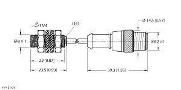 Turck Bi2-Eg08K-Ap6X-1-Rs4T/S1589 Inductive Sensor, Standard