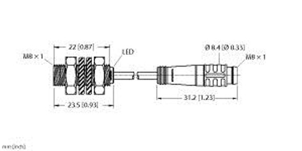 Turck Bi2-Eg08K-An6X-0.2-Psg3 Inductive sensor