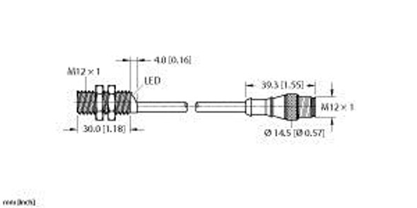 Turck Bi2-G12K-An6X-0.2-Rs4T Inductive Sensor, Standard